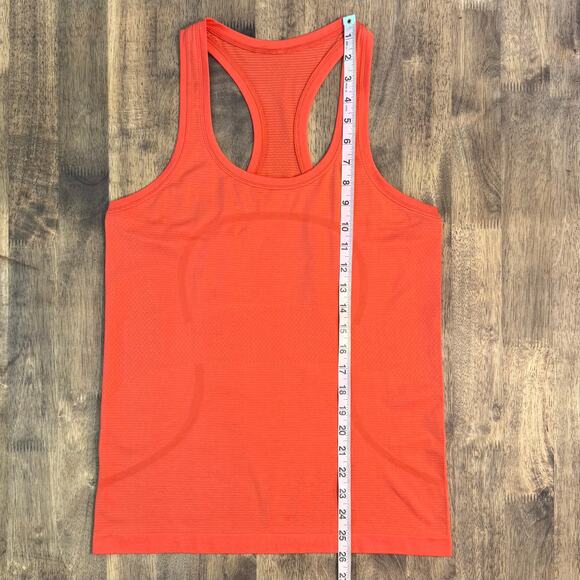 Lululemon Women’s Swiftly Tech Racerback Tank Hip Standard Length Orange Size 8 - Picture 3 of 8
